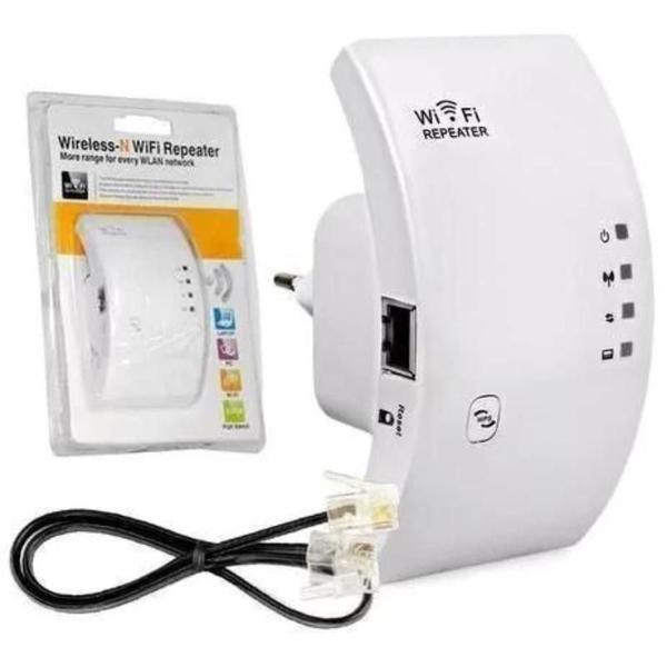 Imagem de Repetidor Wifi Sinal Wireless Branco Amplificador Extensor