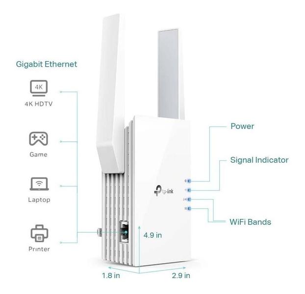 Imagem de Repetidor wifi tp-link 6 ax1500 re505x onemesh