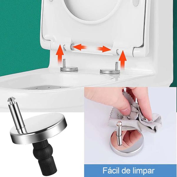 Imagem de Reposição Parafusos Do Assento Do Vaso Sanitário Dobradiças Parafuso