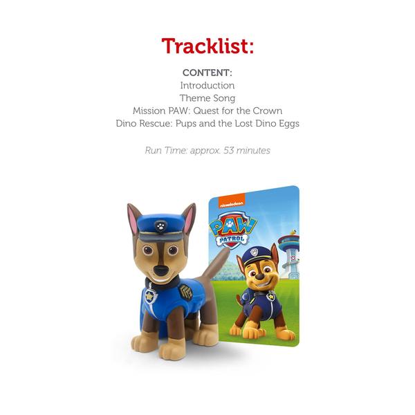 Imagem de Reprodução de áudio: personagem Tonies Chase, do Paw Patrol