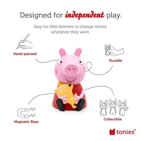 Imagem de Reprodução de áudio: personagem Tonies Peppa Pig, com 9 histórias, 60 minutos