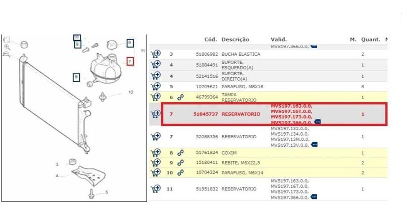 Imagem de Reservatorio Agua Radiador Novo Palio Grand Siena 1.6 E-torq