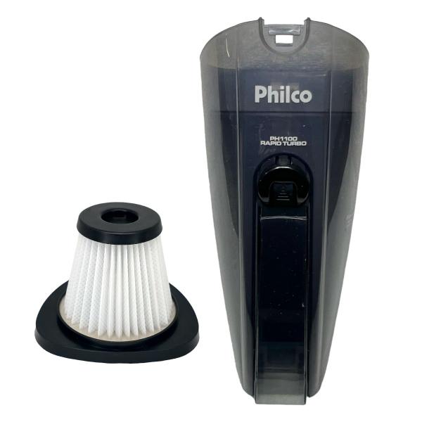 Imagem de Reservatório Compartimento de Pó Com Filtro Hepa Para Aspirador Philco PH1100 Rapid Turbo