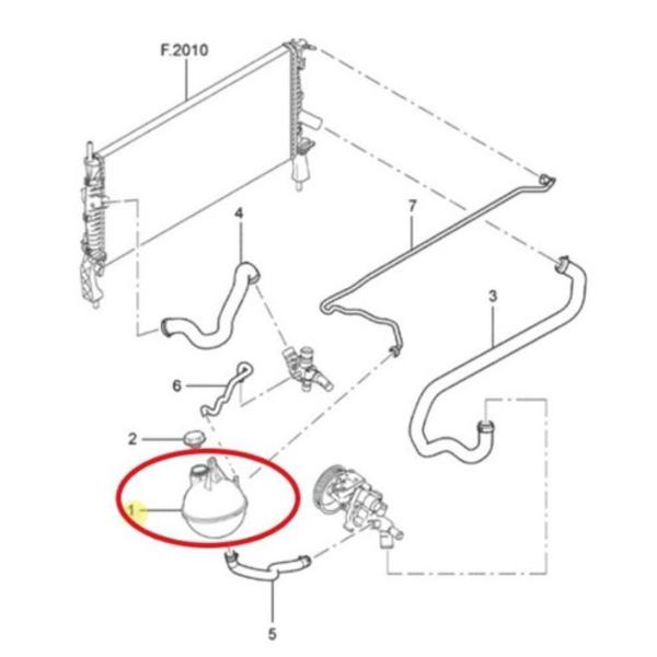 Imagem de Reservatório De Expansão Radiador Ford Transit 2008 Á 2013  - SONGDE 74296