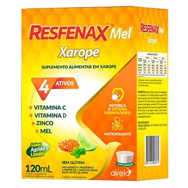 Imagem de Resfenax Airela Mel, Agrião e Limão 120ml Kit c/ 3 Unidades