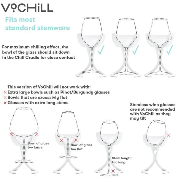 Imagem de Resfriador de taças de vinho VoChill Stemmed Keep Chill Stone