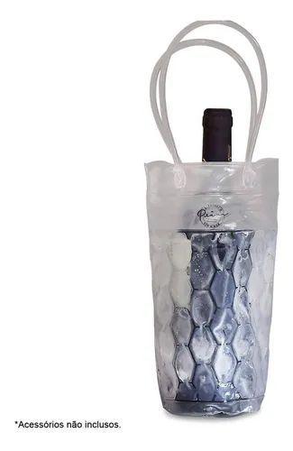 Imagem de Resfriador de vinhos prana cooler bag com gel congelante transparente lp07