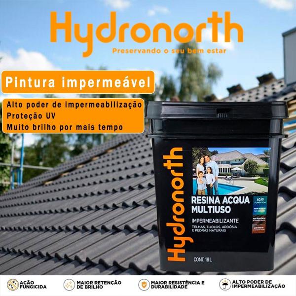 Imagem de Resina Acqua Hydronorth Grafite 18L