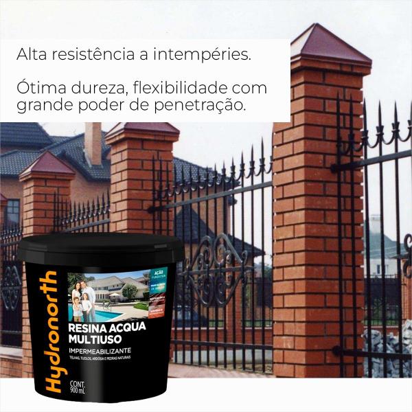 Imagem de Resina Acrílica Acqua Impermeabiliza Telha 900ml Kit C/2 Un