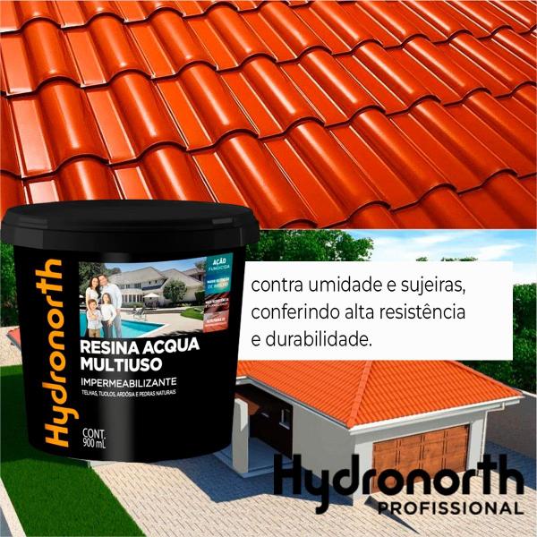 Imagem de Resina Acrílica Acqua Impermeabiliza Telha 900ml Kit C/2 Un