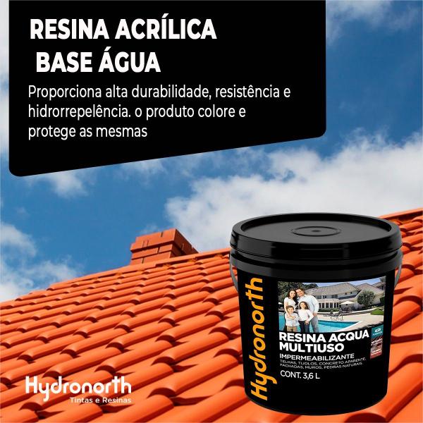 Imagem de Resina Acrílica acqua Impermeabiliza Telhados E Pedras 3,6 Litros -  base água