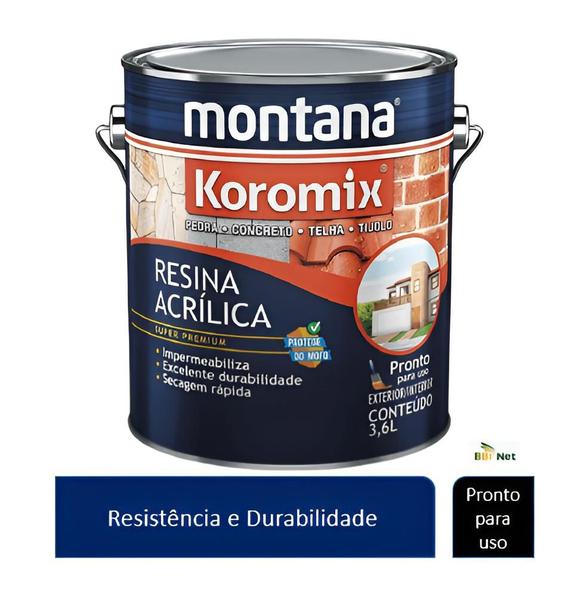 Imagem de Resina Acrilica Incolor Fosco Koromix 3,6l - Montana