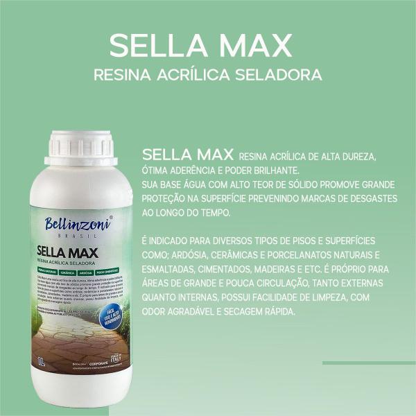 Imagem de Resina Acrilica Sella Max P/ Pedras Naturais 1 Litro Kit C/3