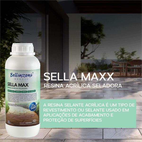 Imagem de Resina Acrilica Sella Max P/ Pedras Naturais 1 Litro Kit C/3