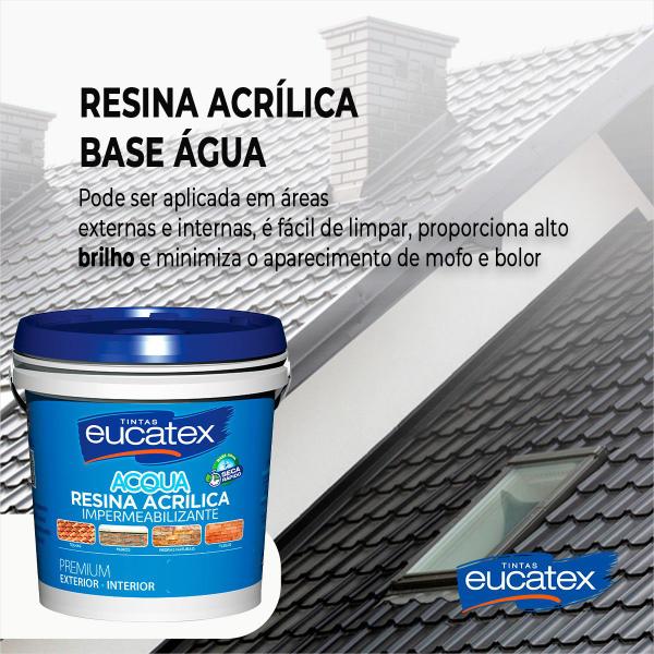 Resina Base Água Hidrorrepelente P/ Telhado 3,6l Eucatex Escolha Cor Imagem de Resina Base Água Hidrorrepelente P/ Telhado 3,6l Eucatex Escolha Cor