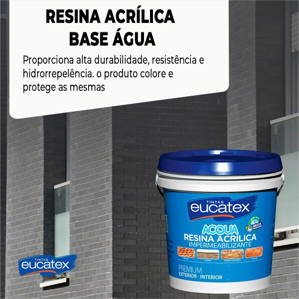 Resina Base Água Hidrorrepelente P/ Telhado 3,6l Eucatex Escolha Cor Imagem de Resina Base Água Hidrorrepelente P/ Telhado 3,6l Eucatex Escolha Cor
