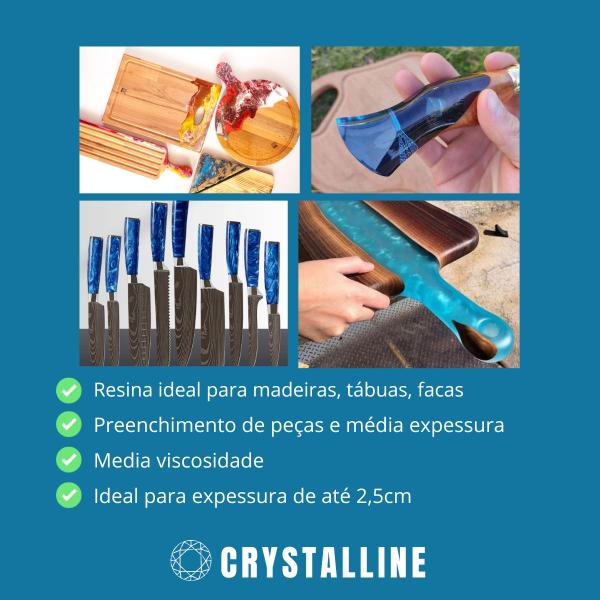 Resina Epóxi De Média espessura Kit Com 300g - Crystall Imagem de Resina Epóxi De Média espessura Kit Com 300g