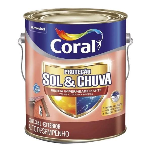 Imagem de Resina Impermeabilizante para Telhado Grafite 3,6L - Coral