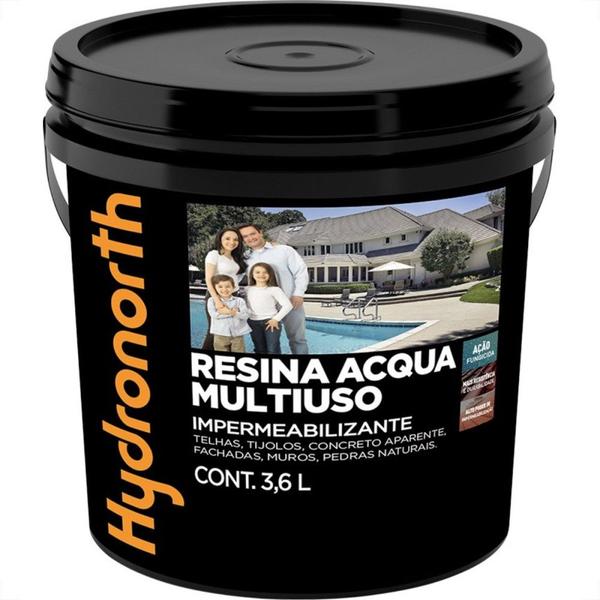 Imagem de Resina Multiuso Hydronorth Acqua Color Brilhante 3,6L Branco Galao