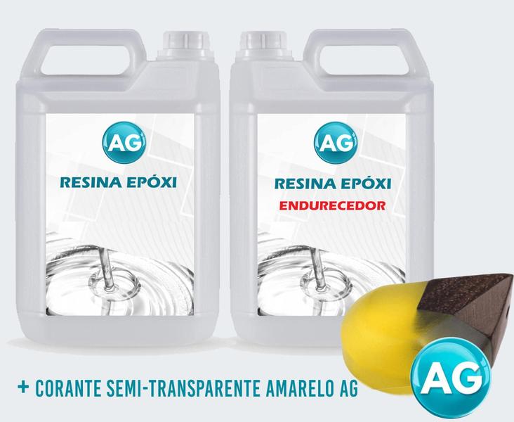 Imagem de Resinas Epóxi 1Kg + Corante Semi-Transparente Amarelo Ag Alt