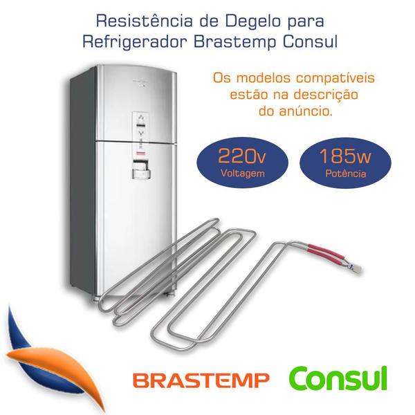 Imagem de Resistência Degelo Geladeira Brastemp Consul 220v W10630752 / W10247739