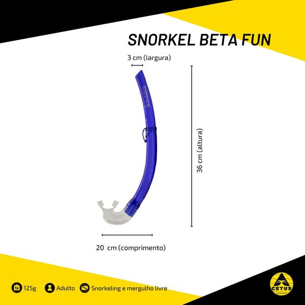 Respirador Snorkel De Mergulho Cetus Beta Fun Imagem de Respirador Snorkel De Mergulho Cetus Beta Fun
