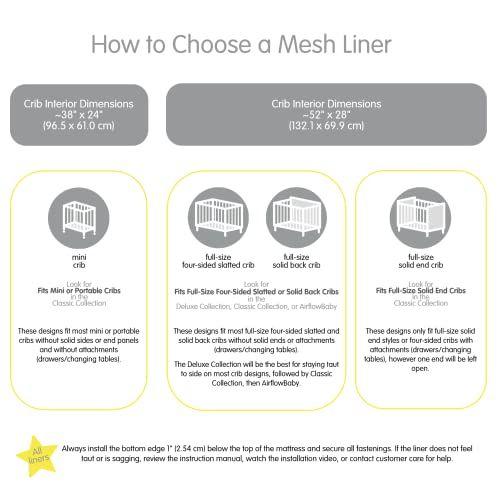 Imagem de RespirávelBaby Respirável Respirável Revestimento de Berço de Malha  Coleção Clássica  Cinza  Encaixa em tamanho real quatro-sided ripted e solid back cribs - Anti-pára-choques