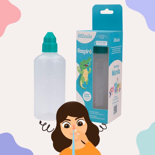 Imagem de Respirô Garrafa de Lavagem Nasal 220ml Munila