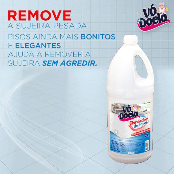 Restaurador De Pisos Vó Docia 2 Litros Para Acetinado Ext - vodocia Imagem de Restaurador De Pisos Vó Docia 2 Litros Para Acetinado Ext