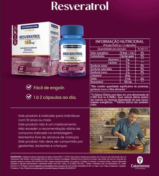 Imagem de Resveratrol 165Mg Com 30 Cps Catarinense Nutricao