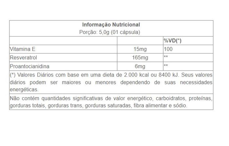 Imagem de Resveratrol cápsulas 500mg 3 Frascos