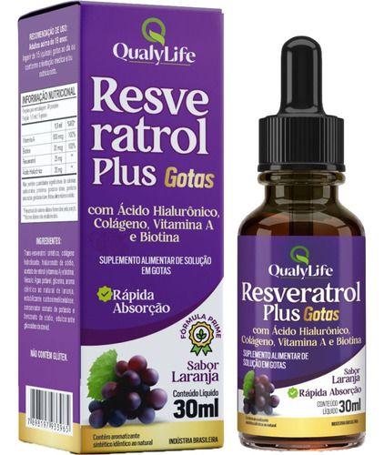 Imagem de Resveratrol Plus Gotas Sabor Laranja 6 X 30ml Qualylife