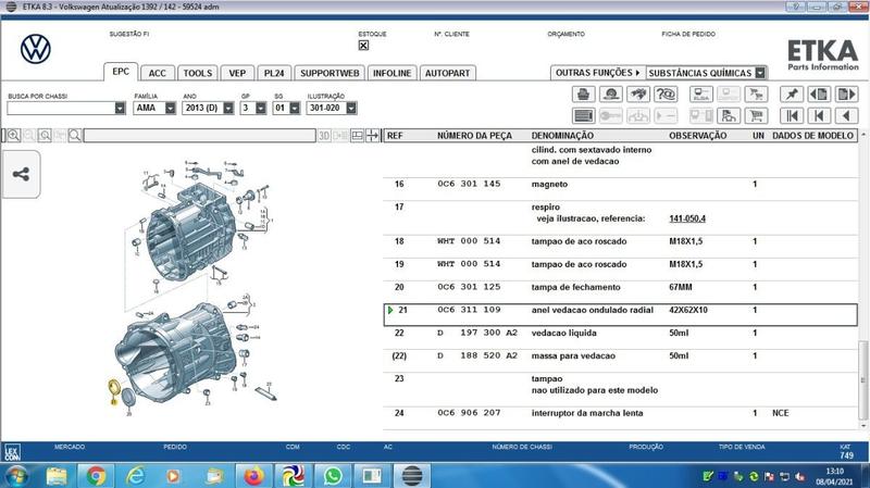 Imagem de Retentor Da Caixa De Cambio Manual Amarok 0c6311109 Original