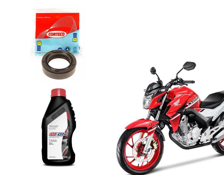 Imagem de Retentor Garfo Bengala Corteco + Óleo 500ml Cb 250 Twister Cb300f Atf Hidráulico