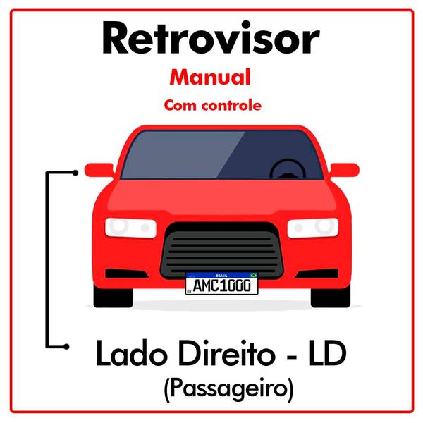 Imagem de Retrovisor Externo com Controle sem Seta Polo Gvi 12/14 Ld