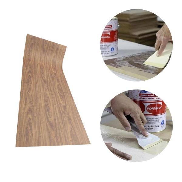 Imagem de Revest Laminado Formica Madeirado Imbuia UP 3m x 1,20 Acabamento Resistente PP7926 Moveis