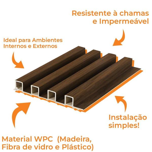 Imagem de Revestimento de Parede 3D PVC Modelo Preto Ébano 2,9m x 16cm