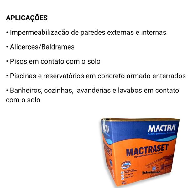 Imagem de Revestimento Impermeabilizante Mactraset Mactra 18 Kg Parede