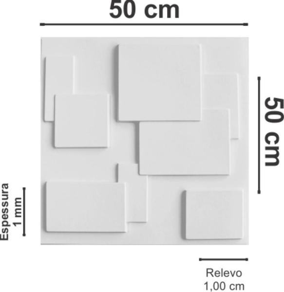 Imagem de Revestimento Parede 3D Plastico Ilove3D Mod. Quadratto 9M²