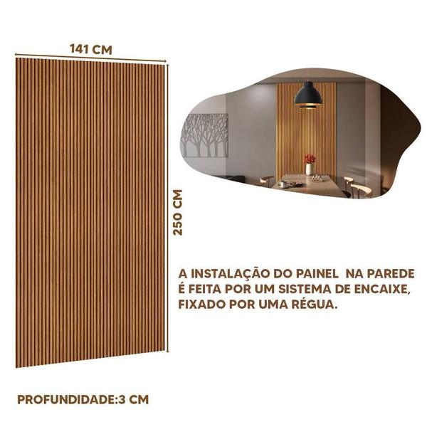 Imagem de Revestimento Ripado Placa 140 cm x 250 cm MDF E MDP Nature Shop Jm