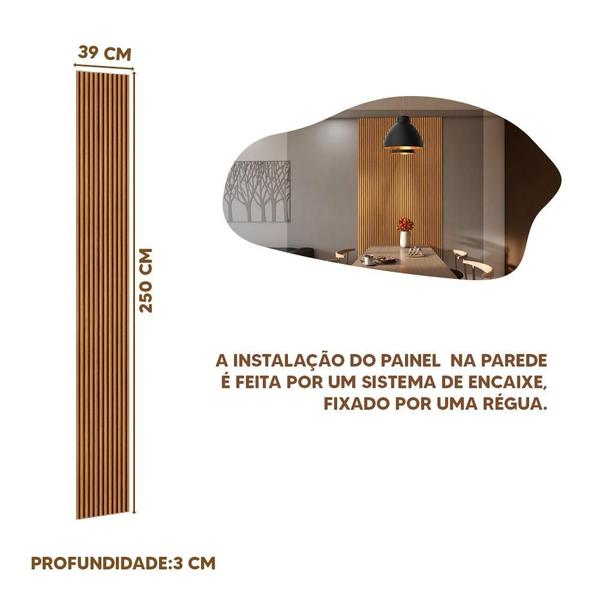 Imagem de Revestimento Ripado Placa 40 cm x 250 cm MDF E MDP Nature Shop Jm