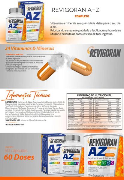 Imagem de Revigoran A-Z Multivitamínico Completo 120 Cápsulas Nutrends