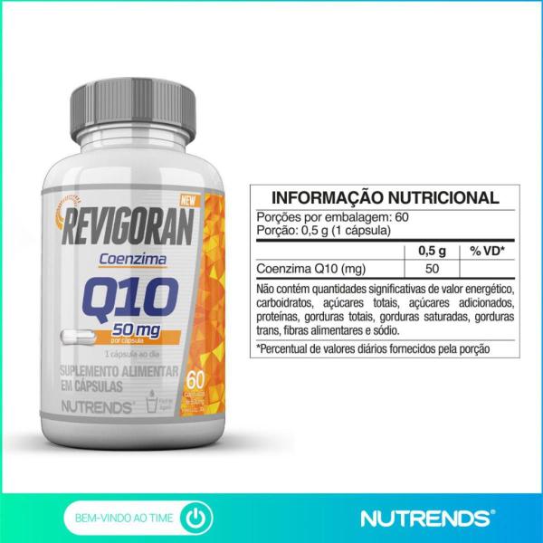 Imagem de Revigoran Coenzima Q10 50mg Nutrends 60 Cápsulas