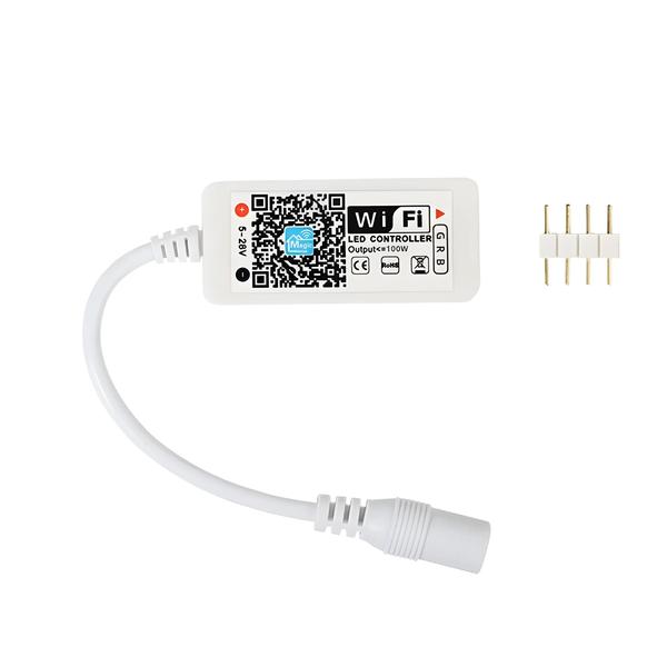 Imagem de Rgb Wifi Led Controlador De Luz De Tira Ir Dc 5v 12v 24v Painel De Temporização Android Ios App