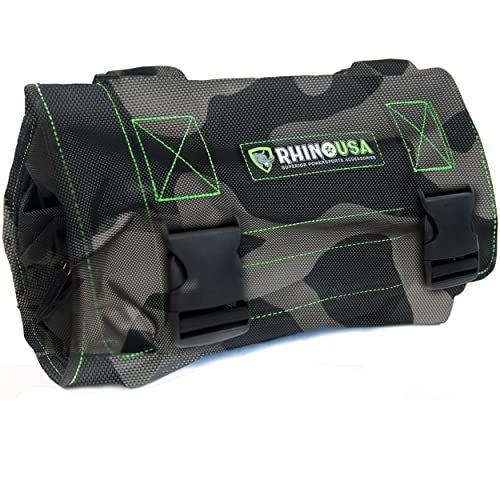 Imagem de Rhino USA Tool Bag Roll - Bolsa Organizadora de Lona para Serviços Pesados para Ferramentas - Kit de Armazenamento de Ferramentas de Viagem Ultimate para UTV, Carro, Caminhão, Offroad 4x4 - Atualizado com Bolsas Rotuladas e Removíveis - Seguro para a V