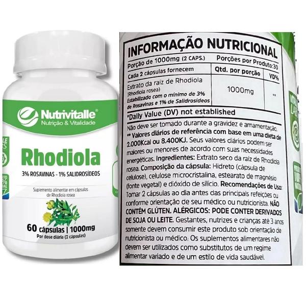 Imagem de Rhodiola 1000mg 60caps nutrivitalle