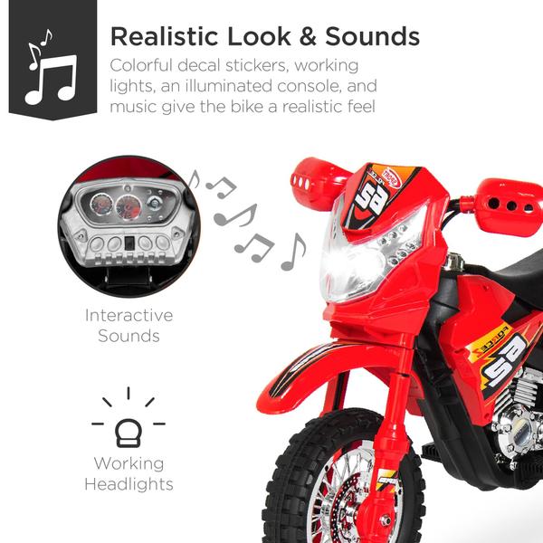 Imagem de Ride On Motorcycle Best Choice Products Kids 6V Red