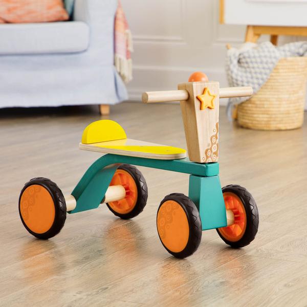 Imagem de Ride On Wooden Toddler Bike B. Toys Smooth Rider 18m ou mais multicolor