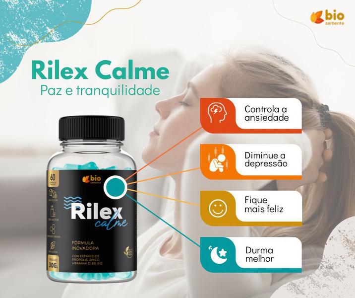Imagem de Rilex Calme C/ L-triptofano Vitamina B3 Magnésio Sem Lactose