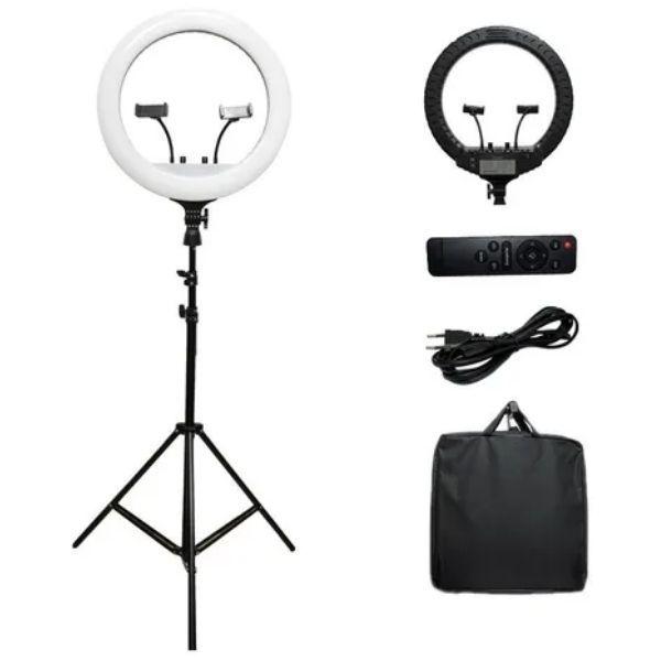 Imagem de Ring Fill Light De Sacola 3 Sup Celular Preto Estrutura Luz Quente 110v/220v Iluminador Portátil Com Tripé Ring Fill Light -048